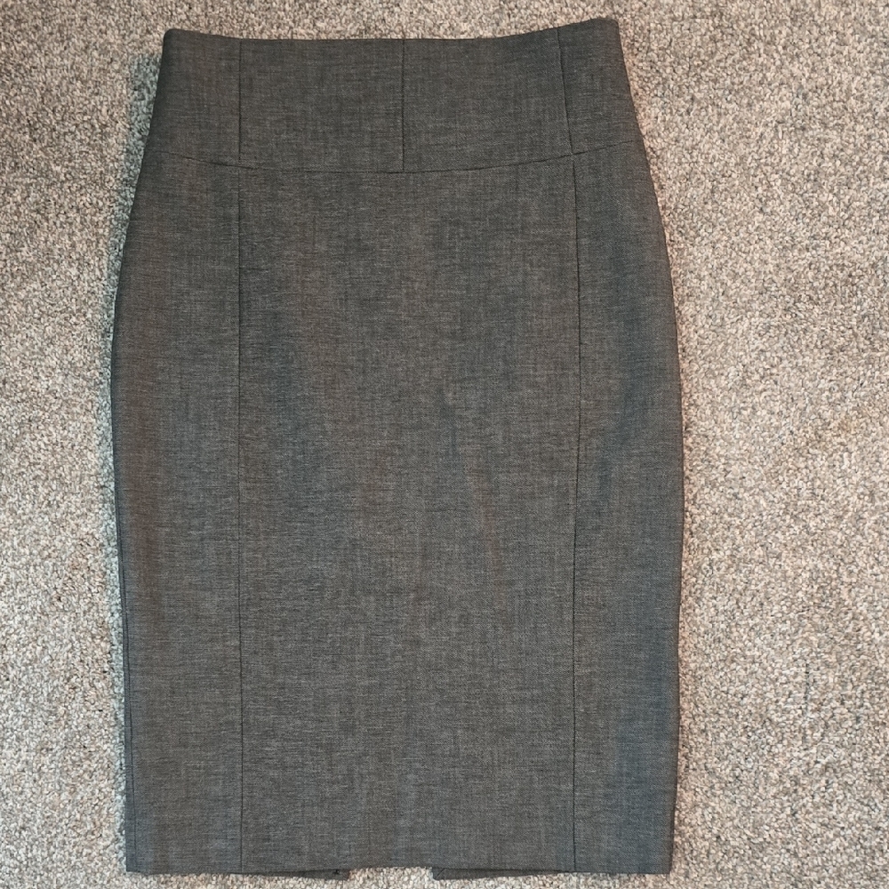Express Blue Knee-Length Pencil Skirt